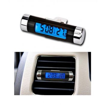 Digital Car Air Vent Thermometer Car Thermometer Clock